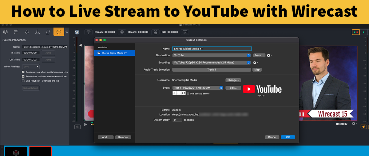 How to Live Stream to YouTube with Wirecast